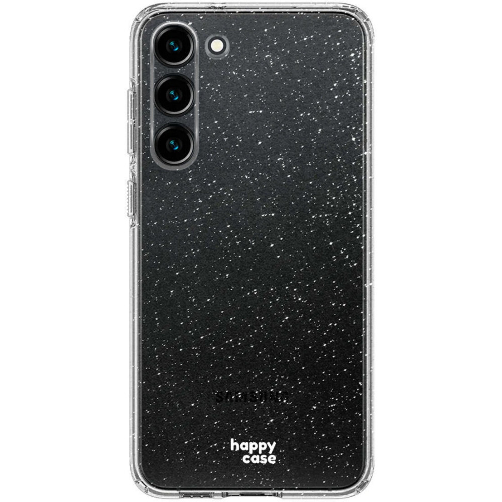 HappyCase Διάφανη Θήκη Σιλικόνης Samsung Galaxy S23 - Glitter Print (8719246382529)