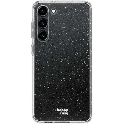 HappyCase Διάφανη Θήκη Σιλικόνης Samsung Galaxy S23 - Glitter Print (8719246382529)