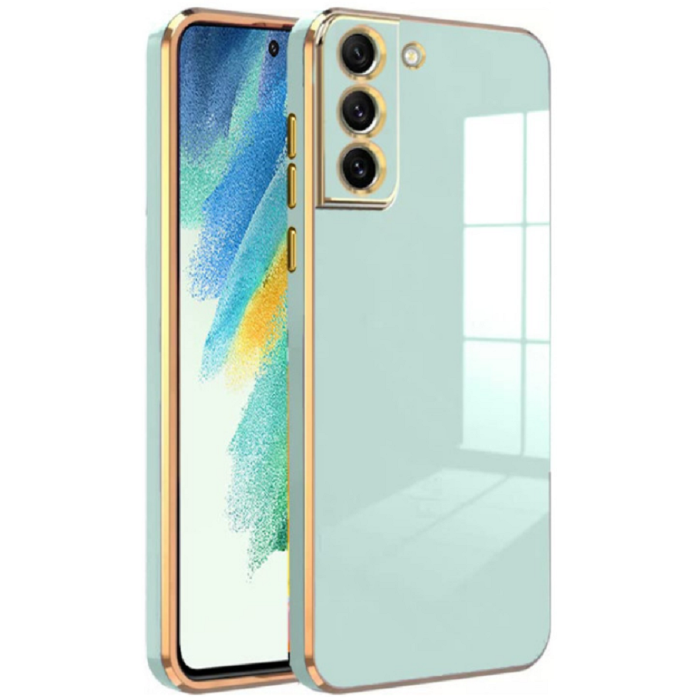 Bodycell Gold Plated - Θήκη Σιλικόνης Samsung Galaxy S21 FE 5G - Mint Green (5206015069710)