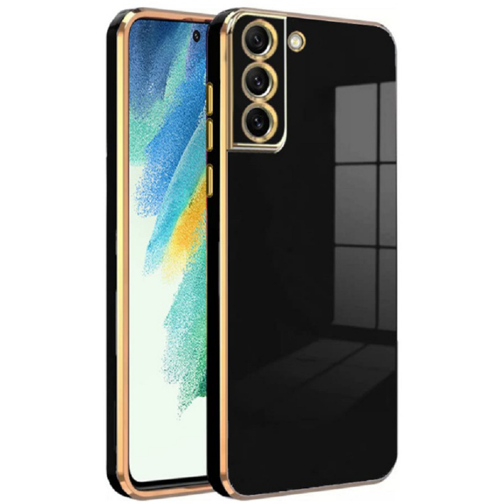 Bodycell Gold Plated - Θήκη Σιλικόνης Samsung Galaxy S21 FE 5G - Black (5206015069703)