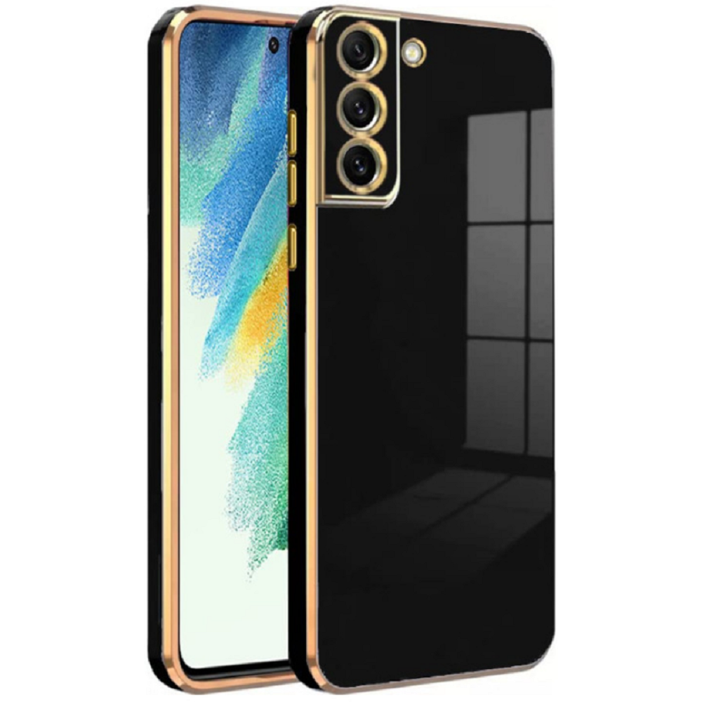 Bodycell Gold Plated - Θήκη Σιλικόνης Samsung Galaxy S21 5G - Black (5206015069673)