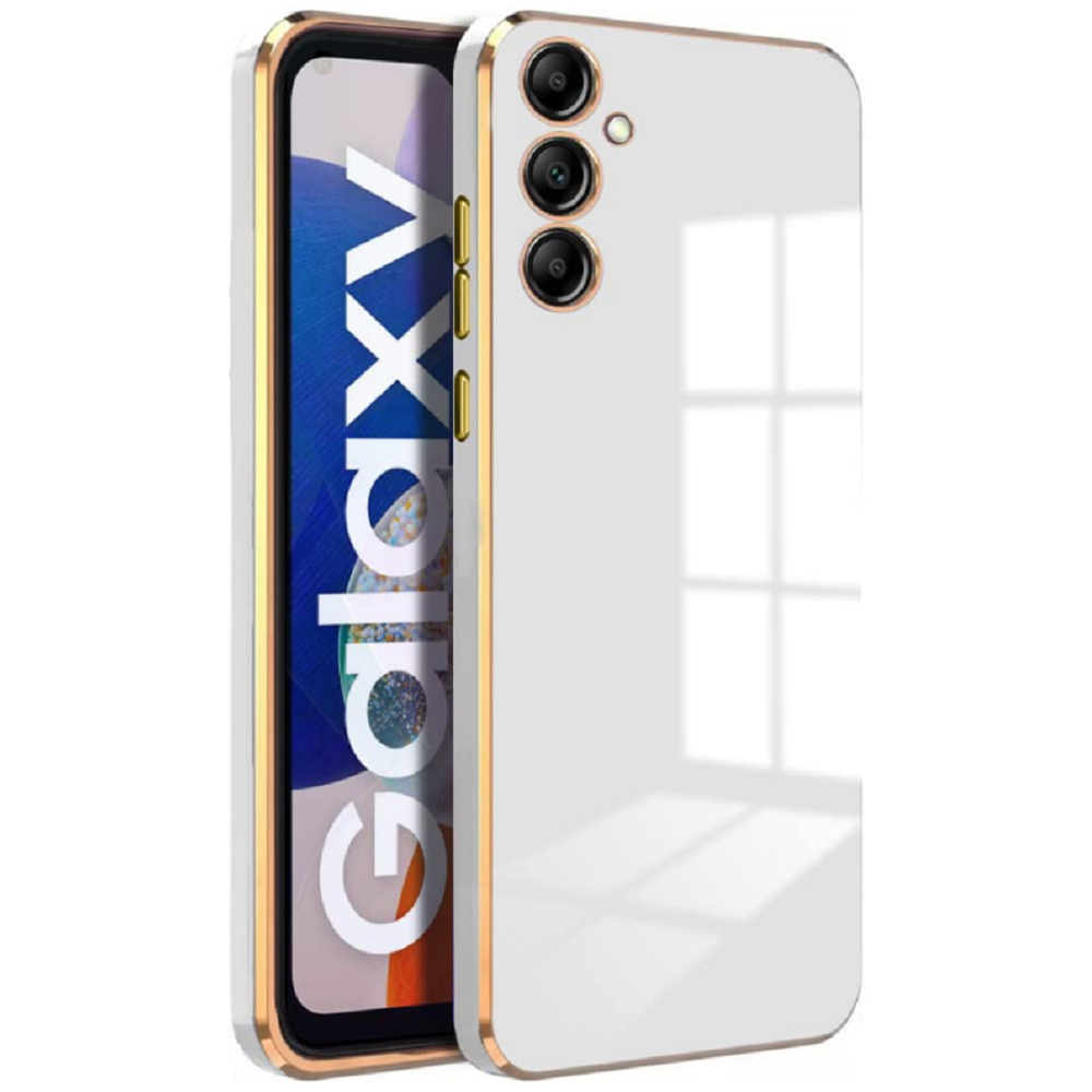 Bodycell Gold Plated - Θήκη Σιλικόνης Samsung Galaxy A14 - White (5206015069420)