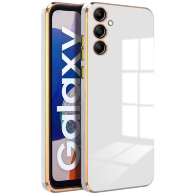 Bodycell Gold Plated - Θήκη Σιλικόνης Samsung Galaxy A14 - White (5206015069420)