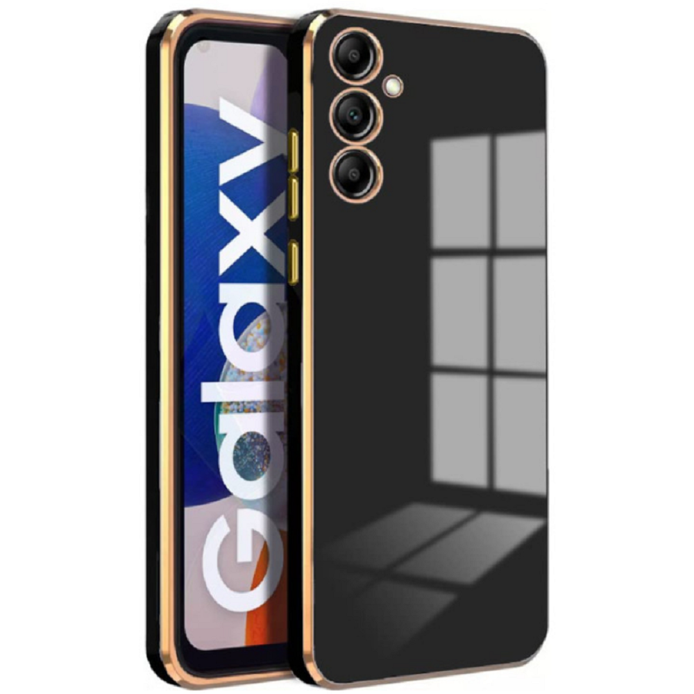 Bodycell Gold Plated - Θήκη Σιλικόνης Samsung Galaxy A14 - Black (5206015069406)