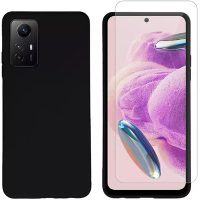 Vivid Σετ Θήκη Σιλικόνης & Tempered Glass - Xiaomi Redmi Note 12S - Transparent / Black (VIMAT312BKGLASSTN)