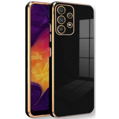 Bodycell Gold Plated - Θήκη Σιλικόνης Samsung Galaxy A72 - Black (5206015069642)