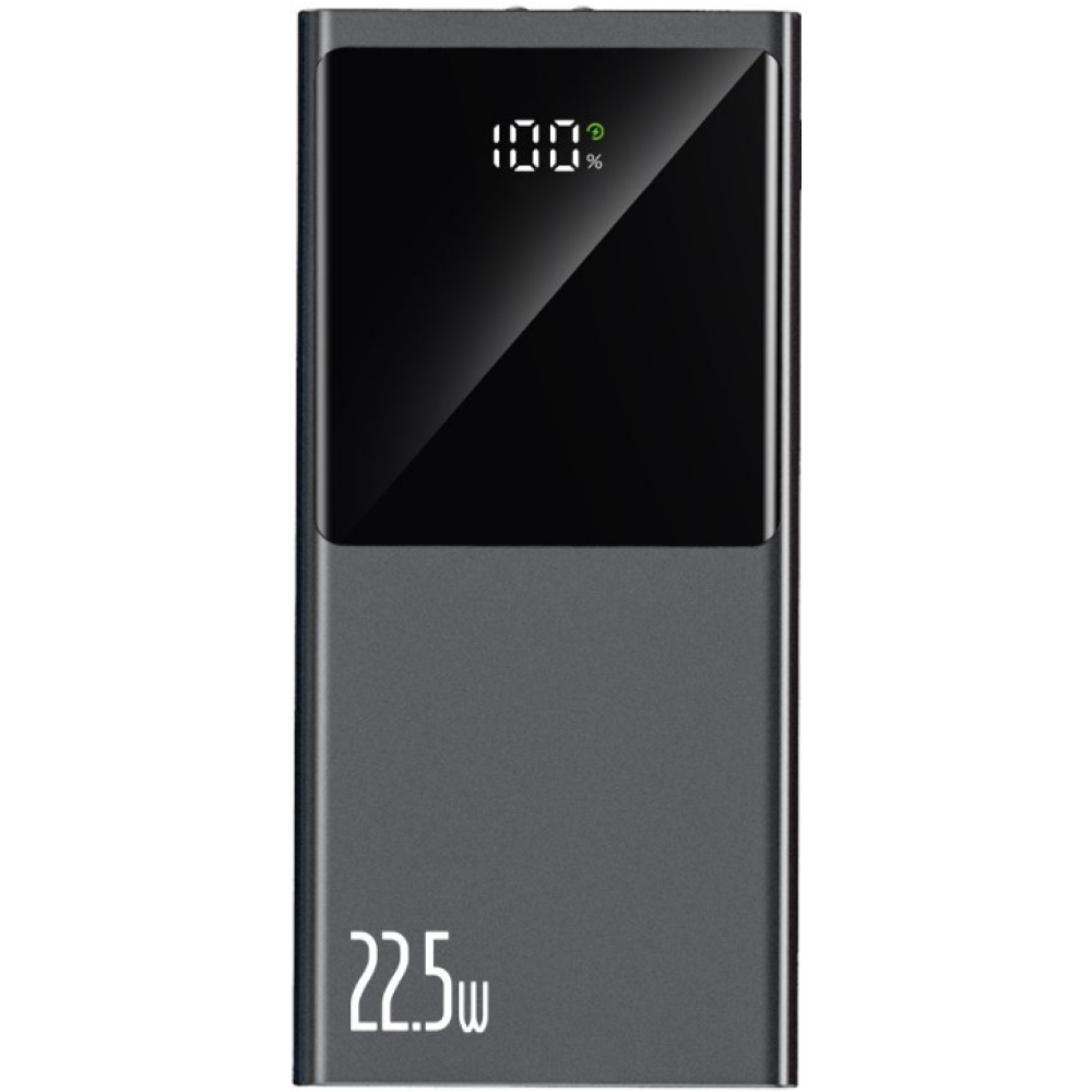 Tech-Protect PB13 PowerBank με Ψηφιακή Οθόνη LED - Φορητή Μπαταρία Φόρτισης & Φακός με 2 x USB-Α / 1 x Type-C - 20.000mAh - 22.5W - Grey (9490713931608)