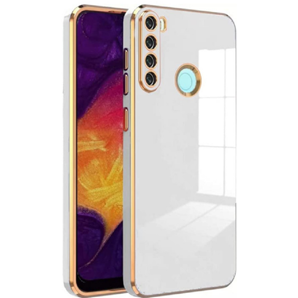 Bodycell Gold Plated - Θήκη Σιλικόνης Xiaomi Redmi Note 8 / Note 8 2021 - White (5206015070082)