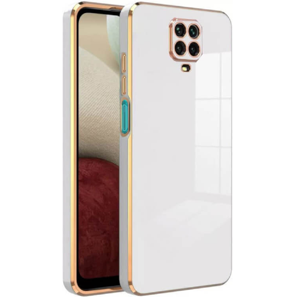 Bodycell Gold Plated - Θήκη Σιλικόνης Xiaomi Redmi Note 9S / 9 Pro / 9 Pro Max - White (5206015069994)