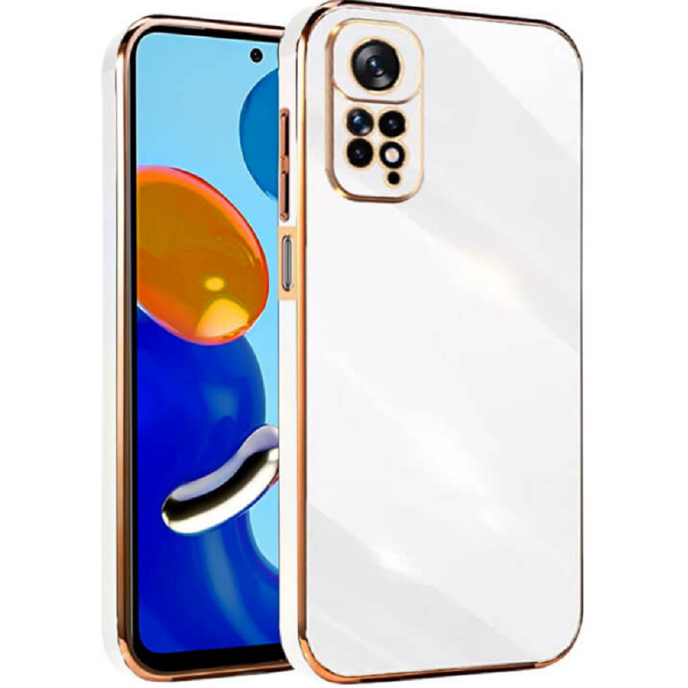 Bodycell Gold Plated - Θήκη Σιλικόνης Xiaomi Redmi Note 11 4G / Redmi Note 11S - White (5206015070051)