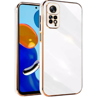 Bodycell Gold Plated - Θήκη Σιλικόνης Xiaomi Redmi Note 11 4G / Redmi Note 11S - White (5206015070051)