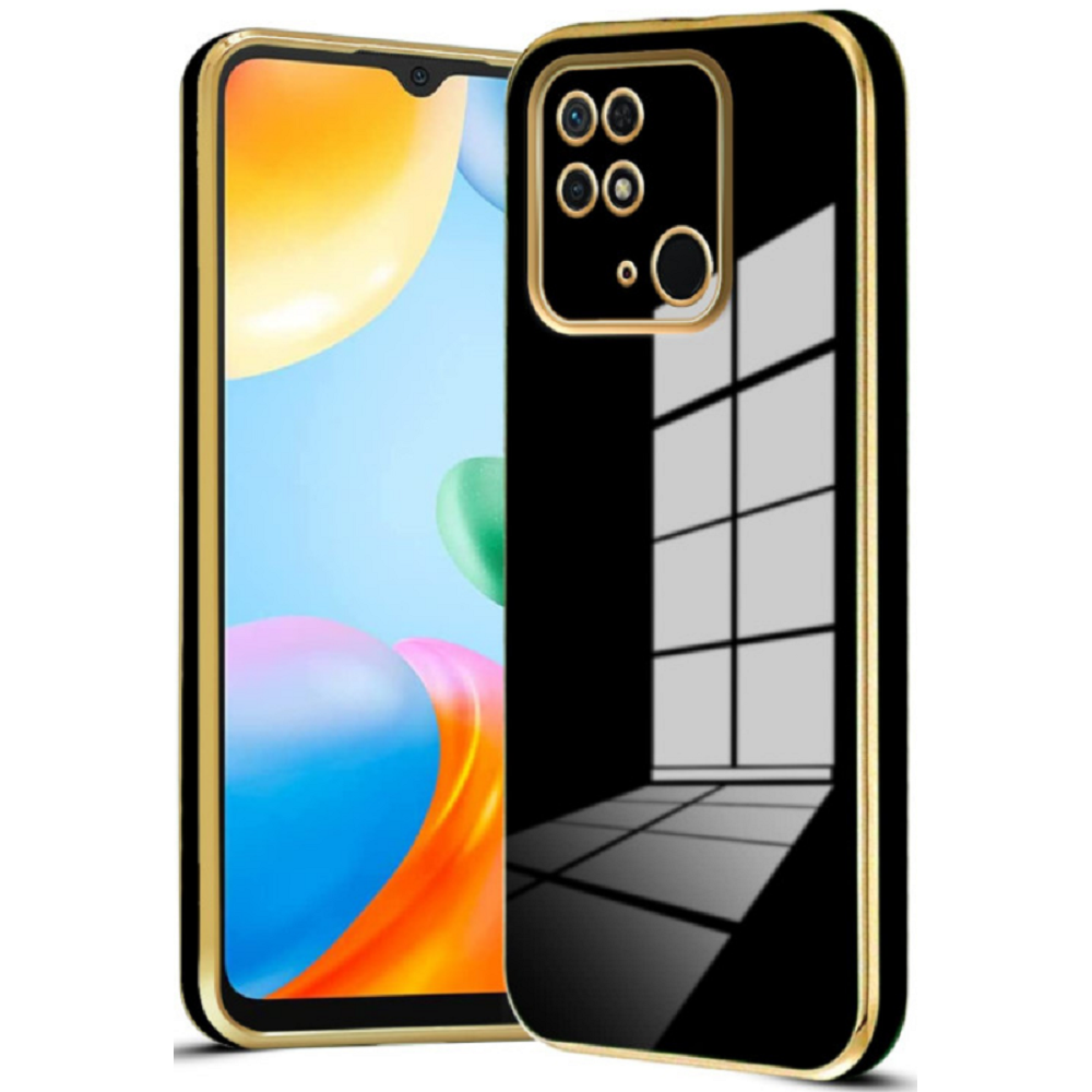 Bodycell Gold Plated - Θήκη Σιλικόνης Xiaomi Redmi 10C - Black (5206015070242)