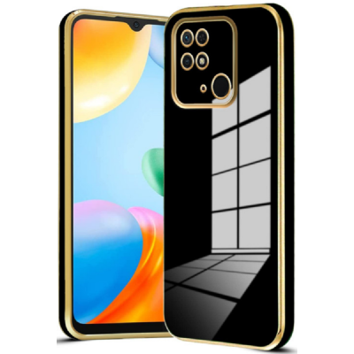 Bodycell Gold Plated - Θήκη Σιλικόνης Xiaomi Redmi 10C - Black (5206015070242)