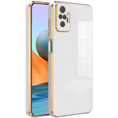 Bodycell Gold Plated - Θήκη Σιλικόνης Xiaomi Redmi Note 10 Pro - White (5206015069963)