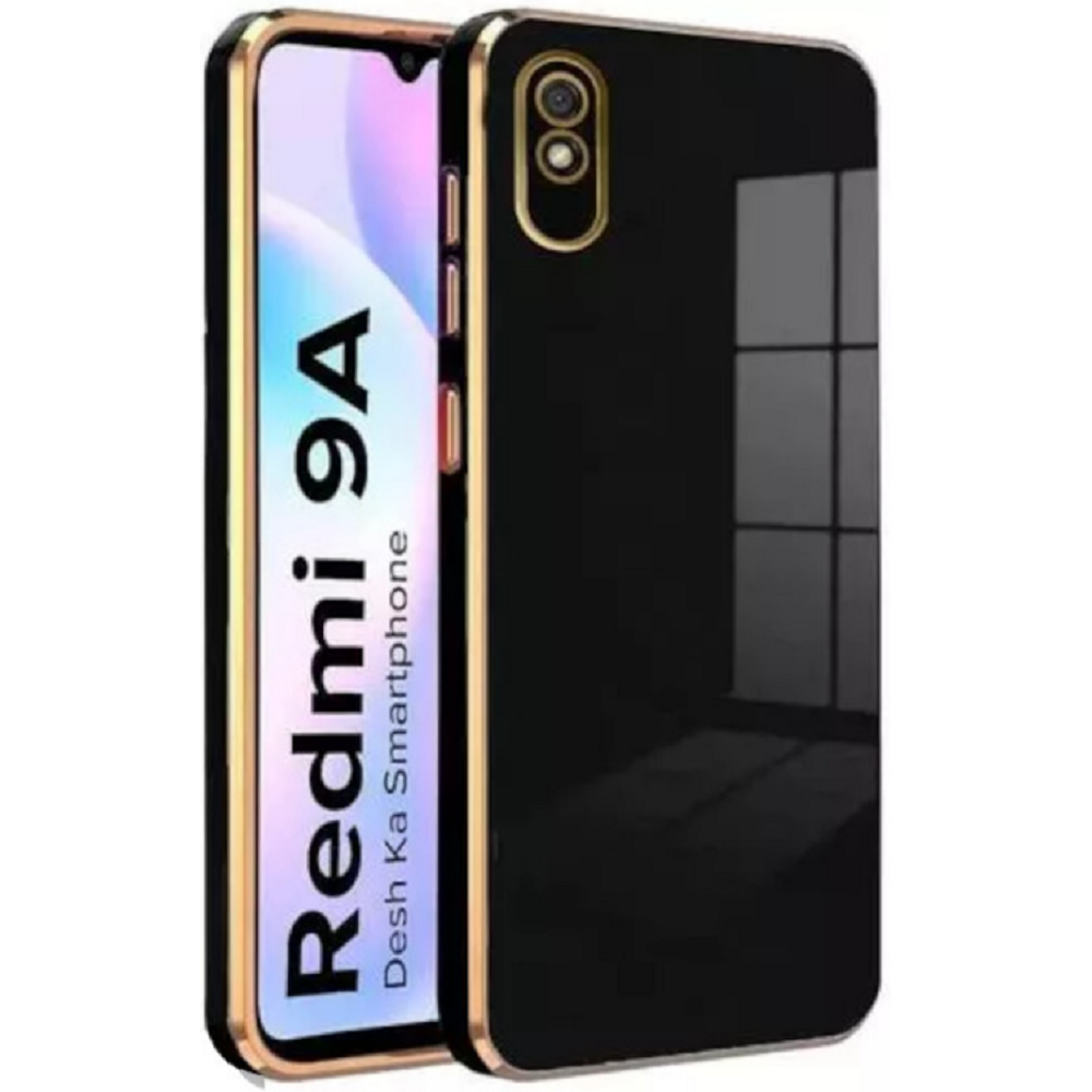 Bodycell Gold Plated - Θήκη Σιλικόνης Xiaomi Redmi 9A / 9AT / 9i - Black (5206015070273)