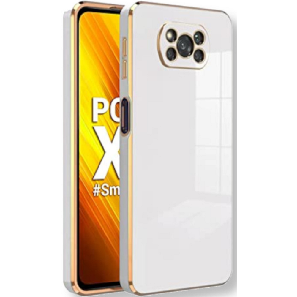 Bodycell Gold Plated - Θήκη Σιλικόνης Xiaomi Poco X3 / X3 Pro / X3 NFC - White (5206015070174)