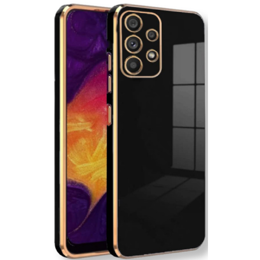 Bodycell Gold Plated - Θήκη Σιλικόνης Samsung Galaxy A32 5G - Black (5206015069581)