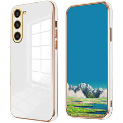 Bodycell Gold Plated - Θήκη Σιλικόνης Samsung Galaxy S23 Plus - White (5206015069789)