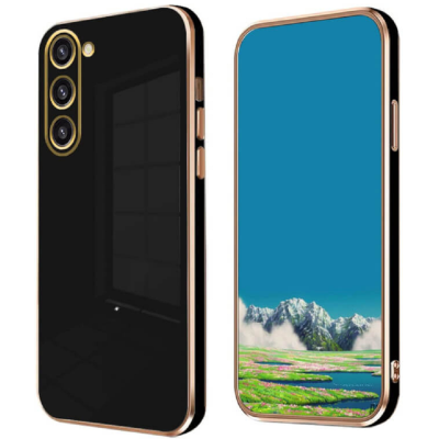 Bodycell Gold Plated - Θήκη Σιλικόνης Samsung Galaxy S23 - Black (5206015069734)