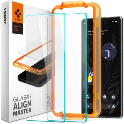 Spigen GLAS.tR ALIGNmaster - Αντιχαρακτικό Γυάλινο Tempered Glass Google Pixel 7a - 2 Τεμάχια (AGL05968)