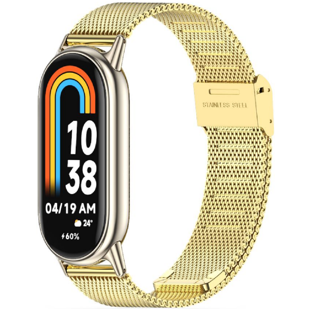 Tech-Protect Μεταλλικό Λουράκι Milaneseband Xiaomi Smart Band 9 / 9 NFC / 8 / 8 NFC - Gold (9490713935149)