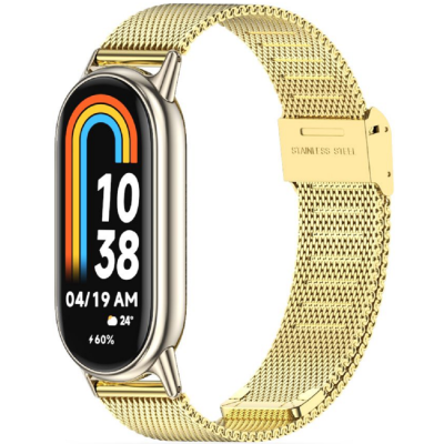 Tech-Protect Μεταλλικό Λουράκι Milaneseband Xiaomi Smart Band 9 / 9 NFC / 8 / 8 NFC - Gold (9490713935149)