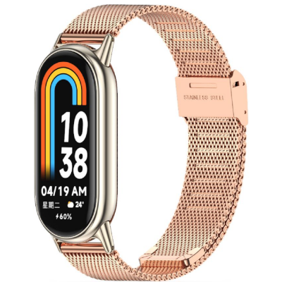 Tech-Protect Μεταλλικό Λουράκι Milaneseband Xiaomi Smart Band 10 / 10 NFC / 9 / 9 NFC / 8 / 8 NFC - Rose Gold (9490713935163)