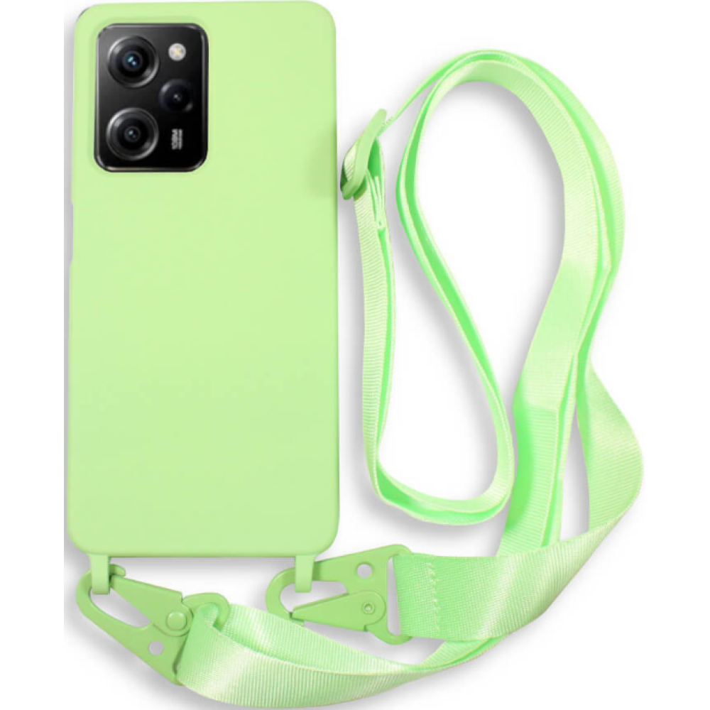 Bodycell Θήκη Σιλικόνης με Λουράκι Λαιμού - Xiaomi Redmi Note 12 Pro 5G / Poco X5 Pro - Green (5206015023934)