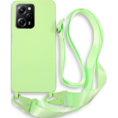 Bodycell Θήκη Σιλικόνης με Λουράκι Λαιμού - Xiaomi Redmi Note 12 Pro 5G / Poco X5 Pro - Green (5206015023934)