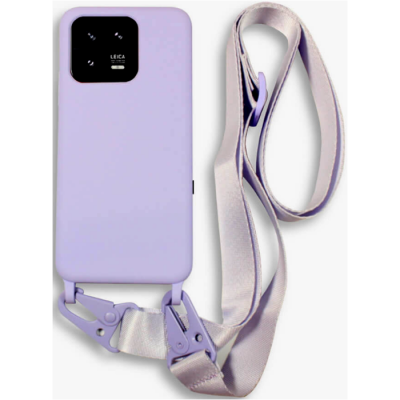 Bodycell Θήκη Σιλικόνης με Λουράκι Λαιμού - Xiaomi 13 Pro - Violet (5206015023521)