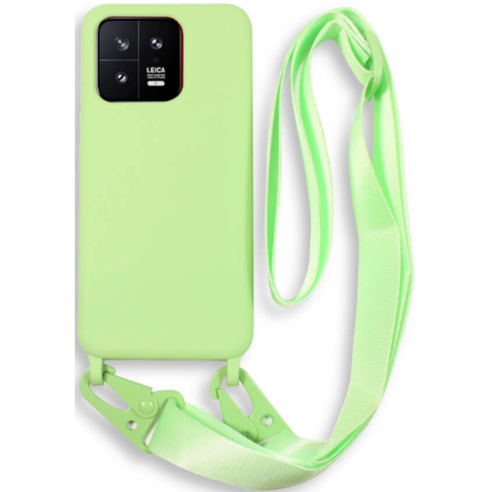 Bodycell Θήκη Σιλικόνης με Λουράκι Λαιμού - Xiaomi 13 - Green (5206015030215)