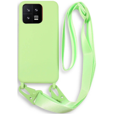 Bodycell Θήκη Σιλικόνης με Λουράκι Λαιμού - Xiaomi 13 - Green (5206015030215)
