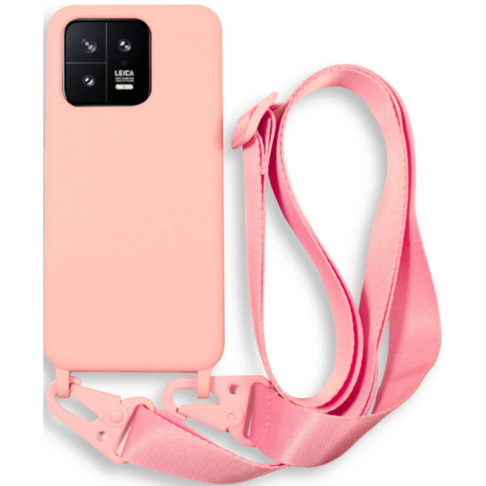 Bodycell Θήκη Σιλικόνης με Λουράκι Λαιμού - Xiaomi 13 - Pink (5206015031199)