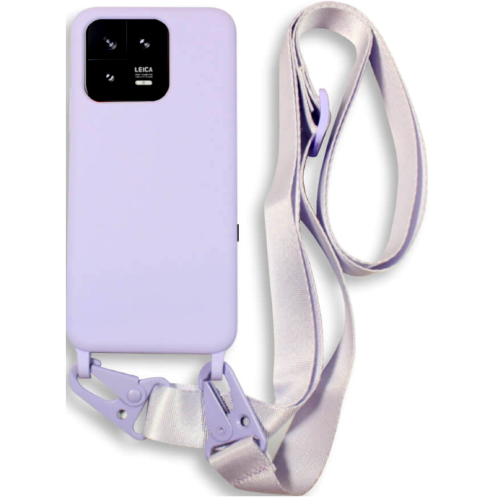 Bodycell Θήκη Σιλικόνης με Λουράκι Λαιμού - Xiaomi 13 - Violet (5206015023187)