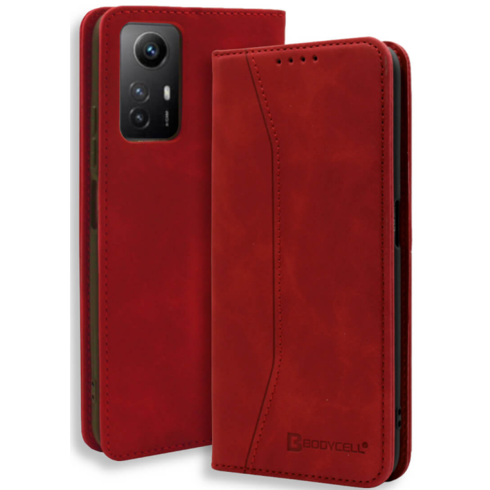 Bodycell Θήκη - Πορτοφόλι Xiaomi Redmi Note 12S - Red (5206015021619)