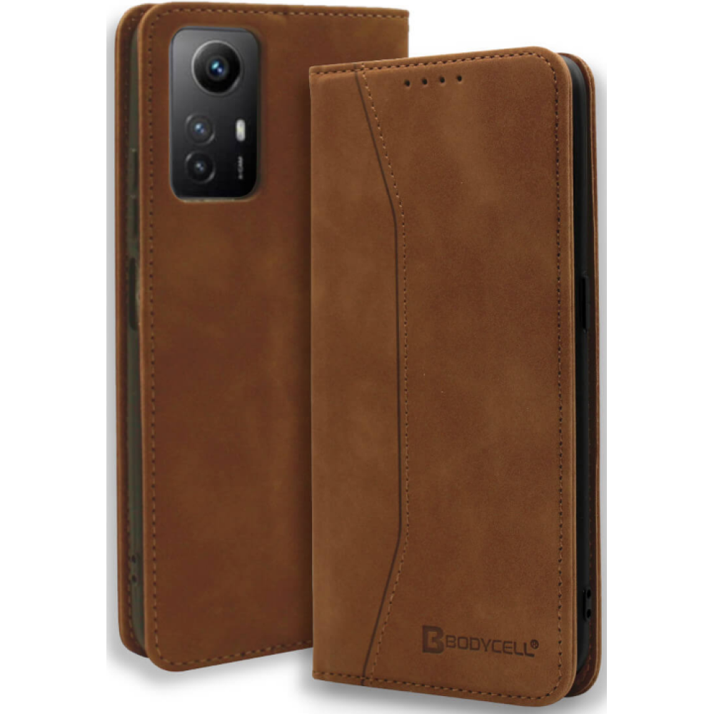 Bodycell Θήκη - Πορτοφόλι Xiaomi Redmi Note 12S - Brown (5206015021602)