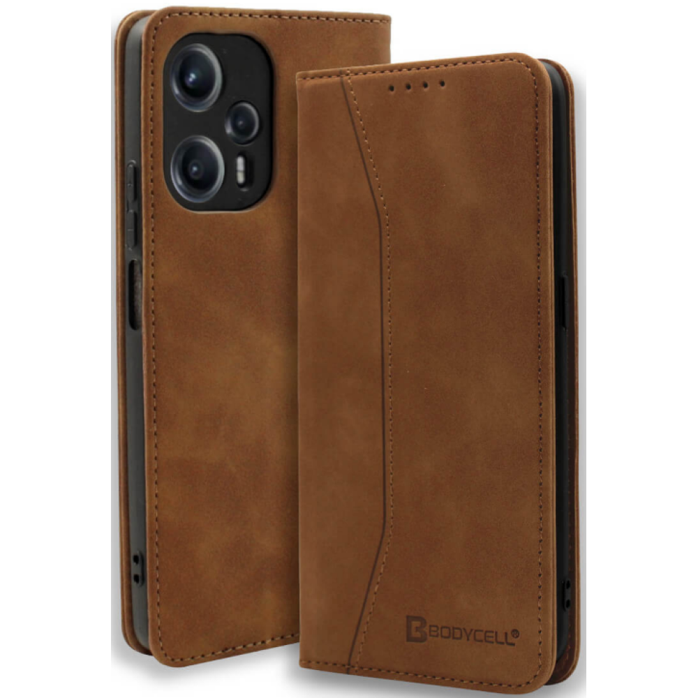 Bodycell Θήκη - Πορτοφόλι Xiaomi Poco F5 - Brown (5206015021701)