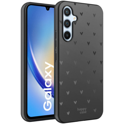 HappyCase Θήκη Σιλικόνης Samsung Galaxy A34 - Print Black (8719246406362)