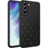 HappyCase Θήκη Σιλικόνης Samsung Galaxy S21 FE 5G - Hearts Print Black (8719246398605)