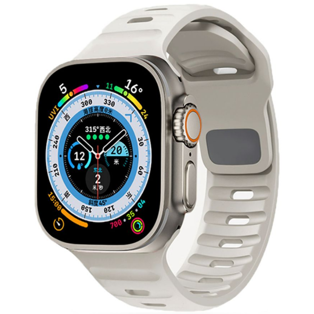 Tech-Protect Iconband Line - Λουράκι Σιλικόνης Apple Watch Ultra/SE/11/10/9/8/7/6/5/4 (49/46/45/44mm) - Starlight (9490713935088)