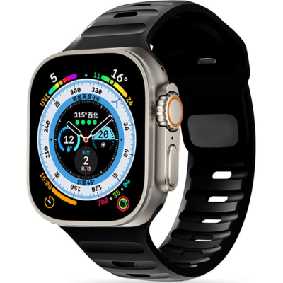 Tech-Protect Iconband Line - Λουράκι Σιλικόνης Apple Watch Ultra/SE/11/10/9/8/7/6/5/4 (49/46/45/44mm) - Black (9490713934852)