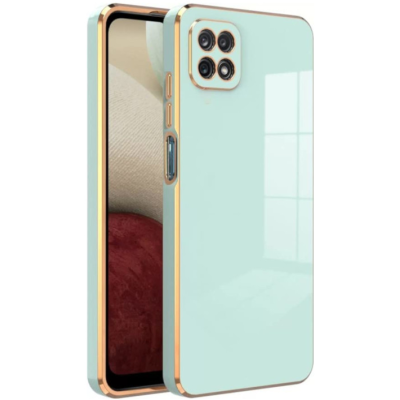 Bodycell Gold Plated - Θήκη Σιλικόνης Samsung Galaxy A22 5G - Mint Green (5206015069505)