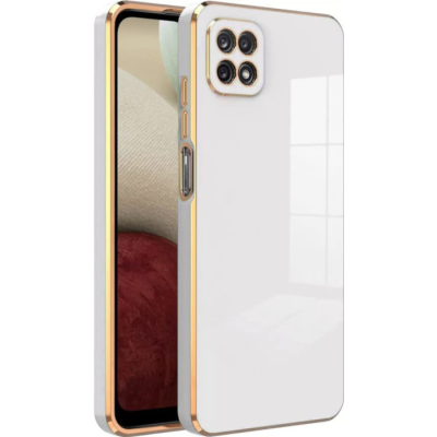 Bodycell Gold Plated - Θήκη Σιλικόνης Samsung Galaxy A22 5G - White (5206015069512)