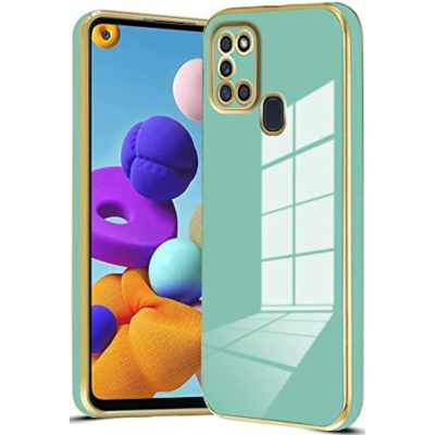 Bodycell Gold Plated - Θήκη Σιλικόνης Samsung Galaxy A21s - Mint Green (5206015069444)