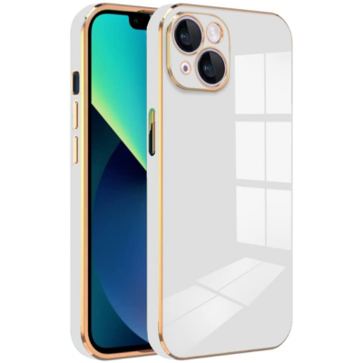 Bodycell Gold Plated - Θήκη Σιλικόνης Apple iPhone 14 Plus - White (5206015069277)
