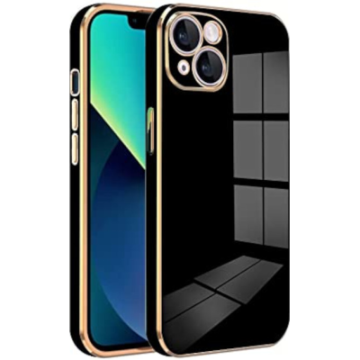 Bodycell Gold Plated - Θήκη Σιλικόνης Apple iPhone 14 Plus - Black (5206015069253)