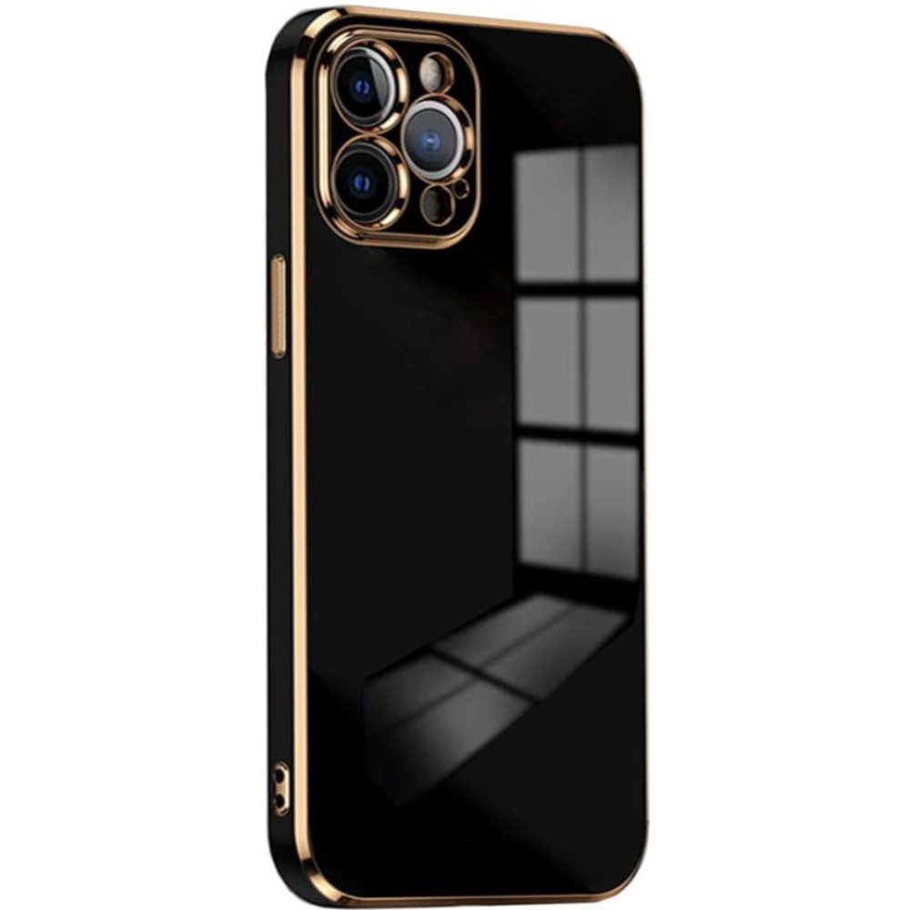 Bodycell Gold Plated - Θήκη Σιλικόνης Apple iPhone 14 Pro Max - Black (5206015069314)