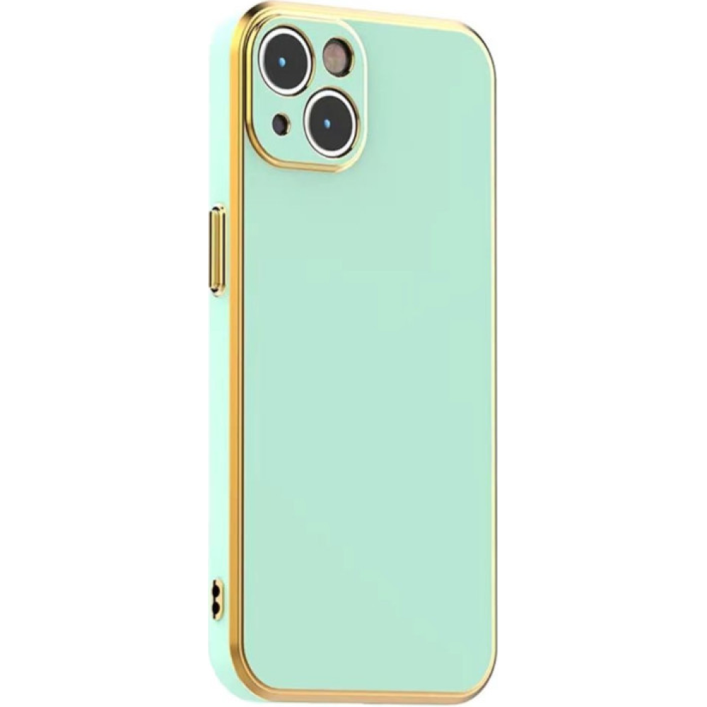 Bodycell Gold Plated - Θήκη Σιλικόνης Apple iPhone 14 - Mint Green (5206015069239)
