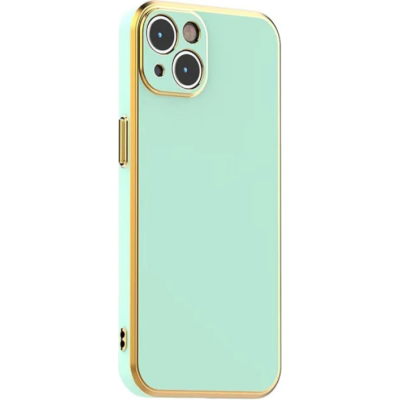 Bodycell Gold Plated - Θήκη Σιλικόνης Apple iPhone 14 - Mint Green (5206015069239)