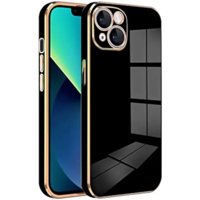 Bodycell Gold Plated - Θήκη Σιλικόνης Apple iPhone 14 - Black (5206015069222)